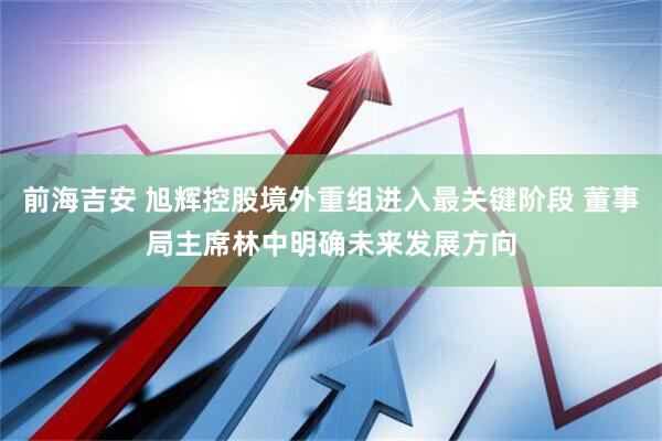 前海吉安 旭辉控股境外重组进入最关键阶段 董事局主席林中明确未来发展方向